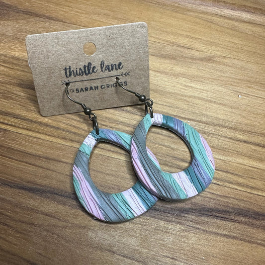 Earthy Pastels Large Dangle Earrings