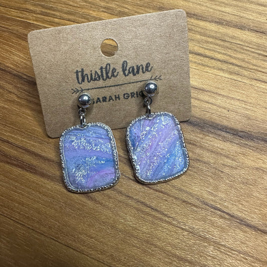 Dangle - Blue Purple Galaxy Small rectangle