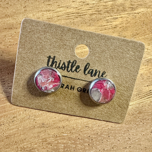 Pink Salmon 10mm Studs